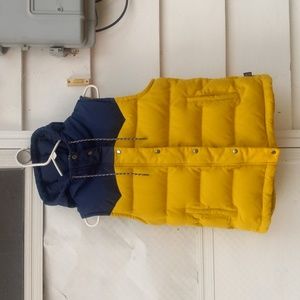 Patagonia Bivy Down Vest Women's Medium yellow and blue